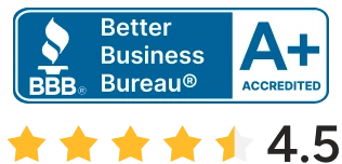 Better Business Bureau 4.5 Stars