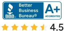Better Business Bureau 4.5 Stars