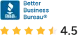 Better Business Bureau 4.5 Stars